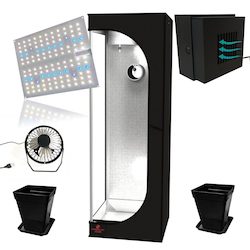 Bonsanto - Mini-Growbox Komplettset Zelt mit Premium LED-Growlight (40 x 40 x 120 cm)